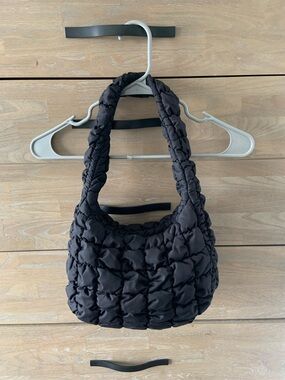 Black Cos Quilted Shoulder Bag